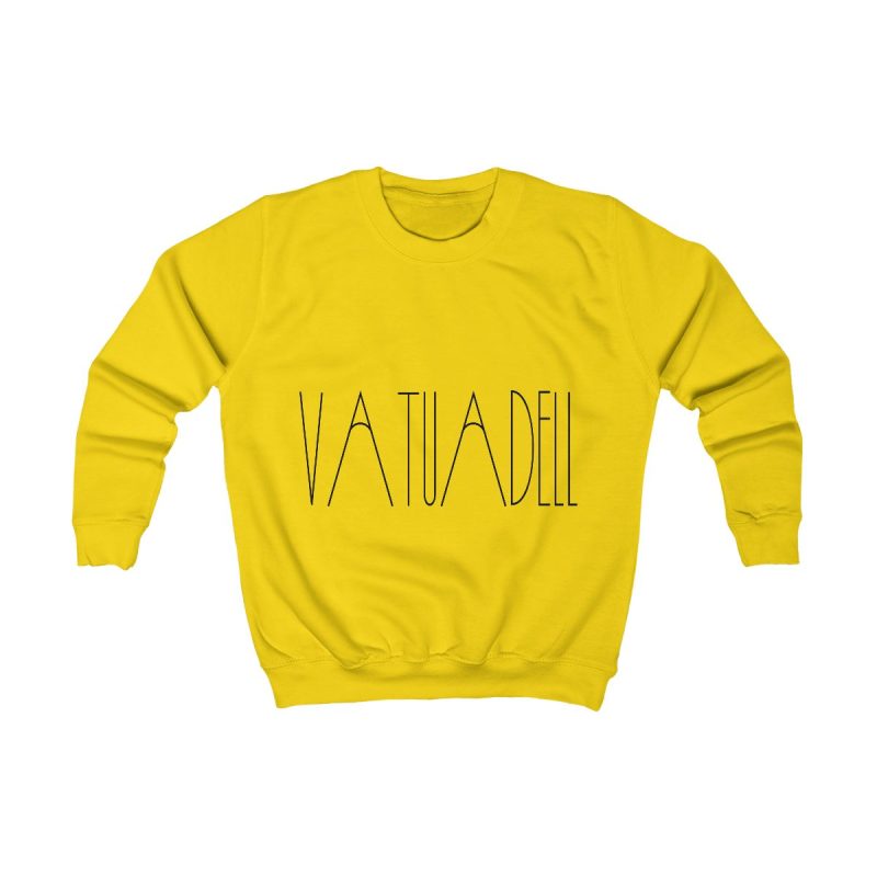 Sudadera infantil - Amarillo sol - Camiseta «Vatuadell estirat»