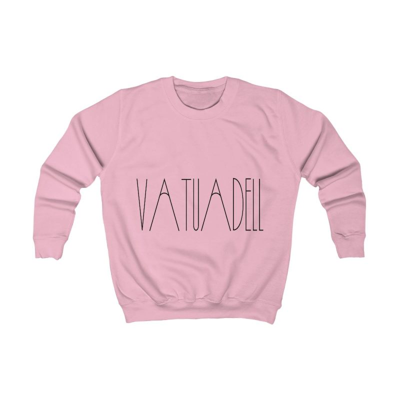 Sudadera infantil - Rosa bebe - Camiseta «Vatuadell estirat»