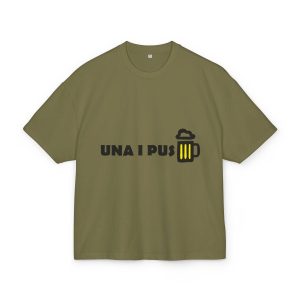 Camiseta box ultra gruesa - Verde oliva - Camiseta «Una i pus» cervessa