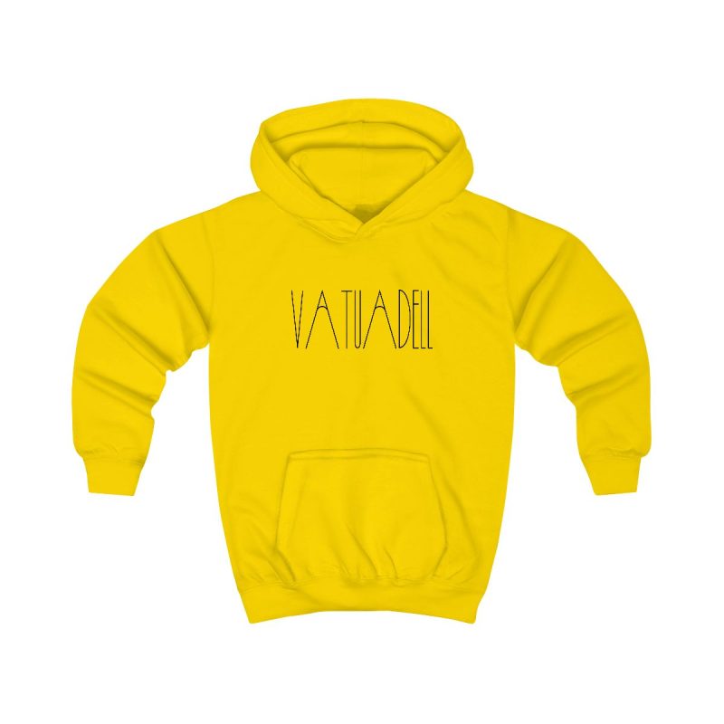 Sudadera con capucha infantil - Amarillo sol - Camiseta «Vatuadell estirat»