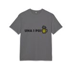 Camiseta oversize gruesa - Gris marengo jaspeado - Camiseta «Una i pus» cervessa Camiseta oversize gruesa - Gris marengo jaspeado - Camiseta «Una i pus» cervessa