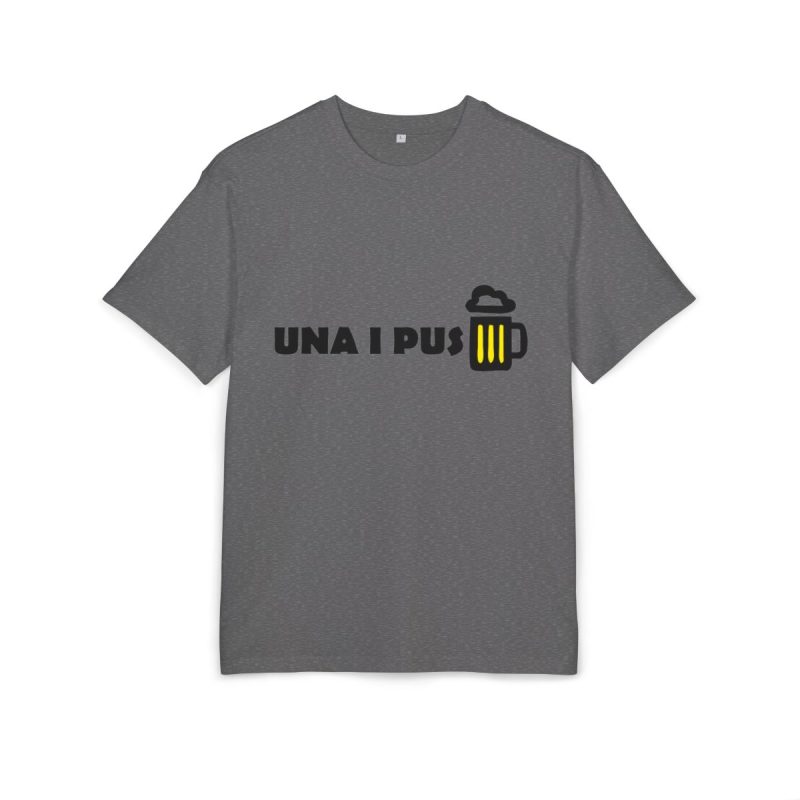 Camiseta oversize gruesa - Gris marengo jaspeado - Camiseta «Una i pus» cervessa