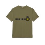 Camiseta oversize gruesa - Verde oliva - Camiseta «Una i pus» cervessa Camiseta oversize gruesa - Verde oliva - Camiseta «Una i pus» cervessa