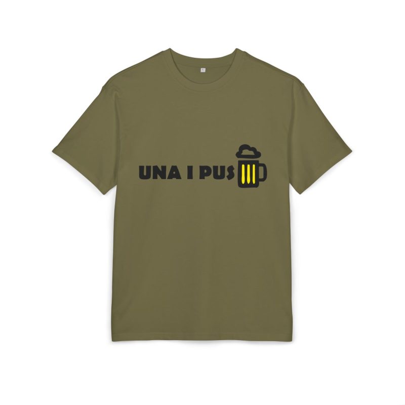 Camiseta oversize gruesa - Verde oliva - Camiseta «Una i pus» cervessa