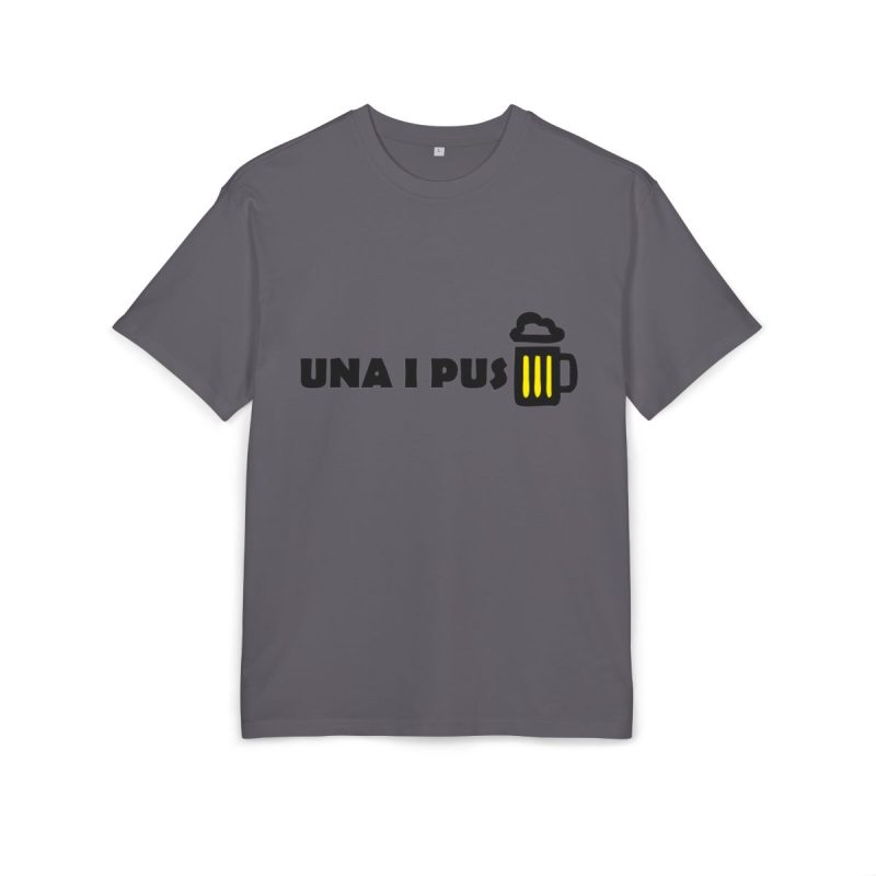Camiseta oversize gruesa - Gris iman - Camiseta «Una i pus» cervessa