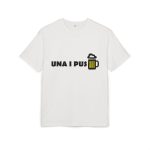 Camiseta oversize gruesa - Blanco puro - Camiseta «Una i pus» cervessa Camiseta oversize gruesa - Blanco puro - Camiseta «Una i pus» cervessa