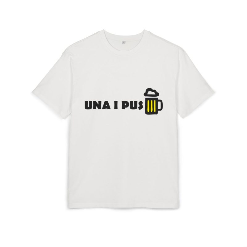 Camiseta oversize gruesa - Blanco puro - Camiseta «Una i pus» cervessa