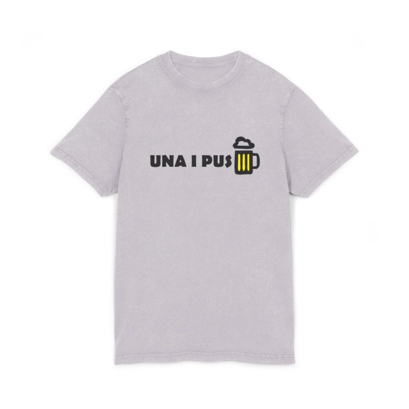 Camiseta lavado acido cuello redondo - Lila suave - Camiseta «Una i pus» cervessa