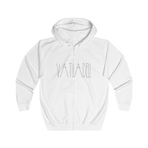 Sudadera con capucha y cremallera - Blanco artico - Camiseta «Vatuadell estirat»