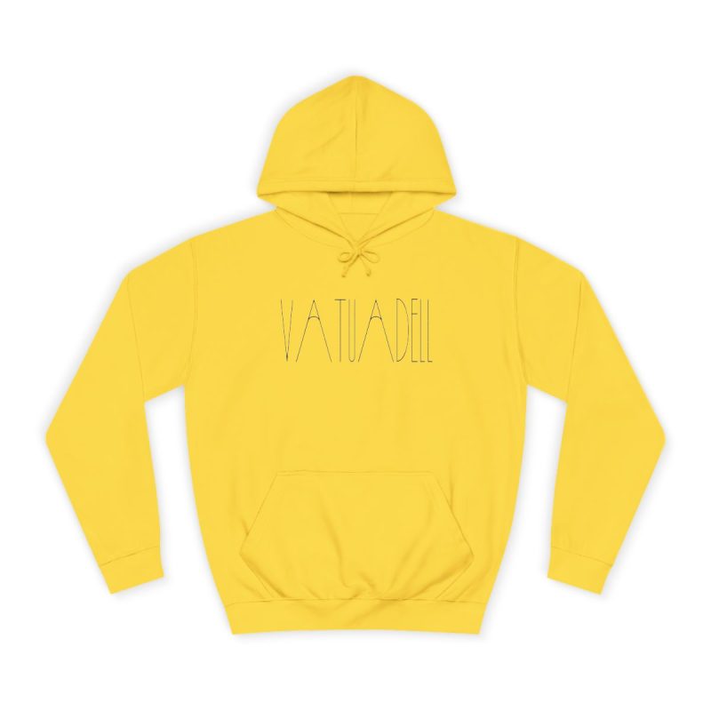 Sudadera universitaria - Amarillo sol - Camiseta «Vatuadell estirat»