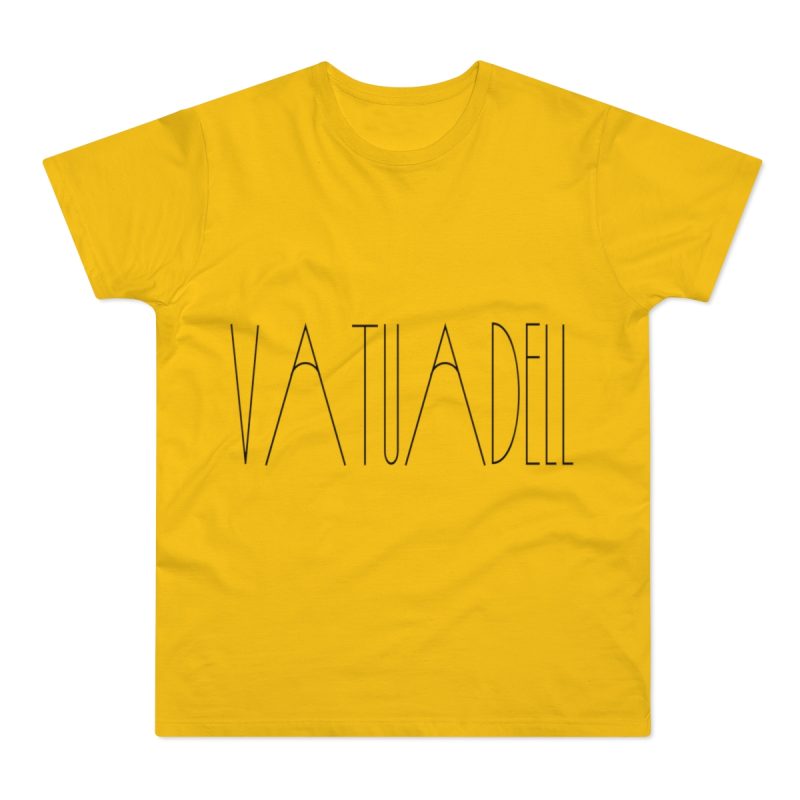 Camiseta hombre punto liso - Amarillo dorado - Camiseta «Vatuadell estirat»