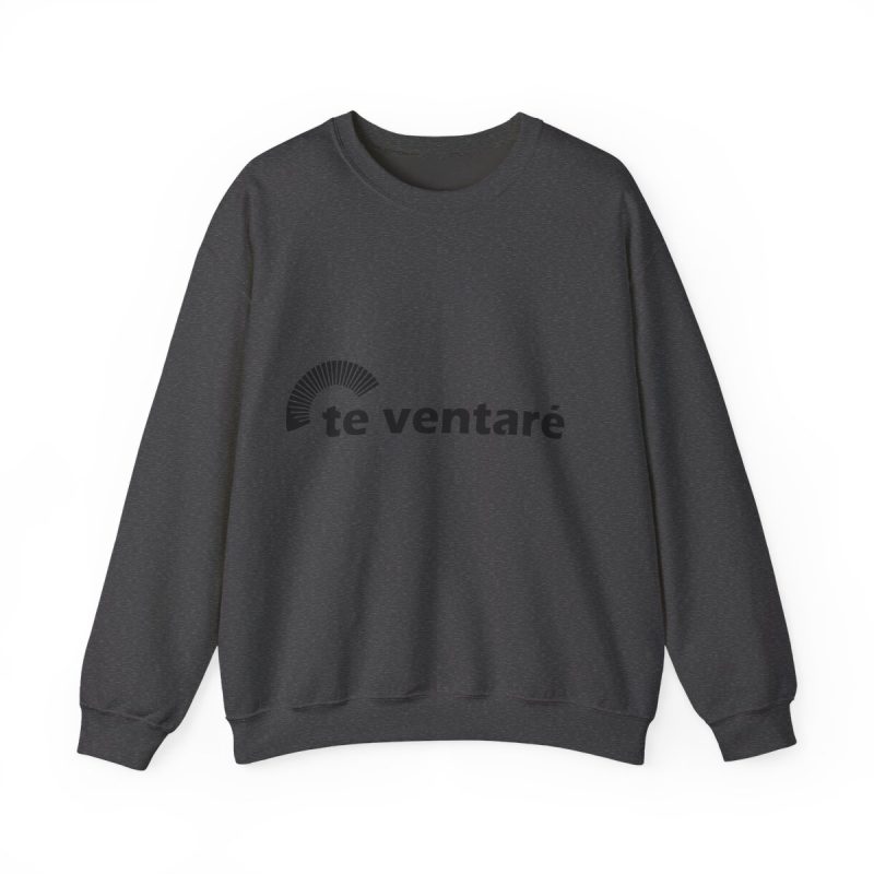 Sudadera cuello redondo - Gris oscuro jaspeado - Camiseta «Te ventaré, ventall»