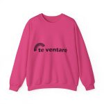 Sudadera cuello redondo - Fucsia intenso - Camiseta «Te ventaré, ventall»