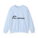 Sudadera cuello redondo - Azul claro - Camiseta «Te ventaré, ventall»