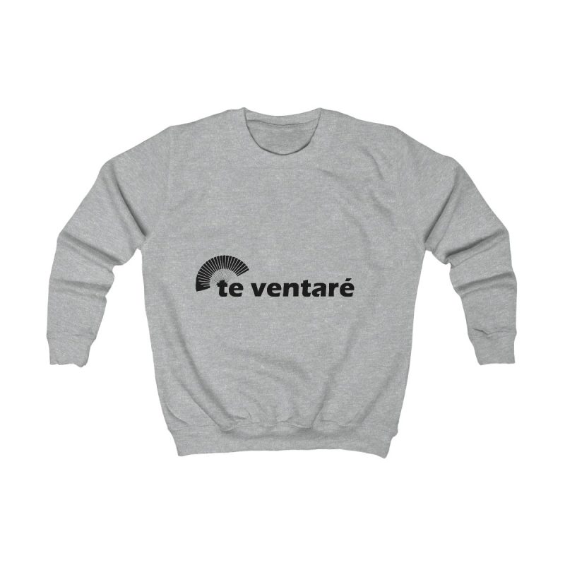 Sudadera infantil - Gris jaspeado claro - Camiseta «Te ventaré, ventall»