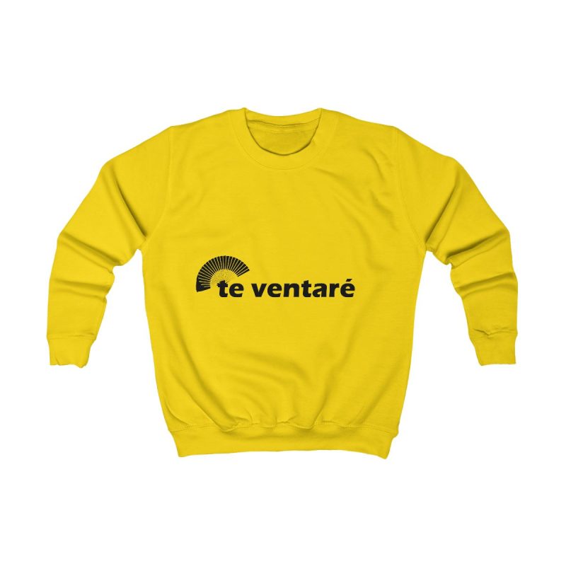 Sudadera infantil - Amarillo sol - Camiseta «Te ventaré, ventall»