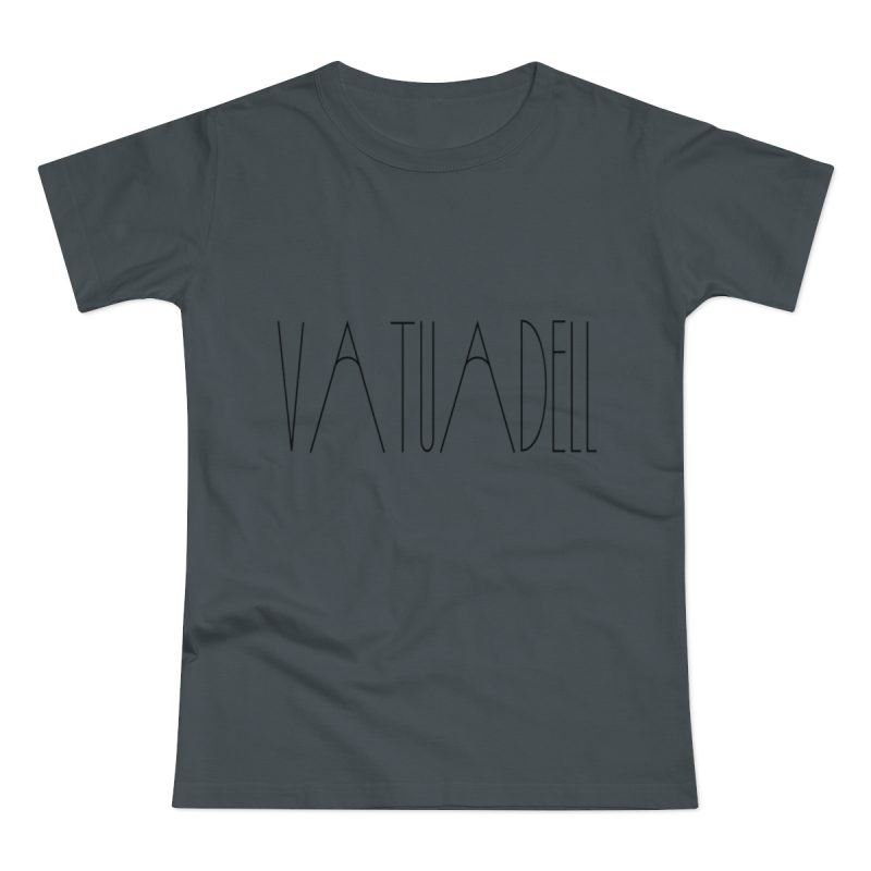 Camiseta mujer punto liso - Gris oscuro - Camiseta «Vatuadell estirat» Camiseta mujer punto liso - Gris oscuro - Camiseta «Vatuadell estirat»
