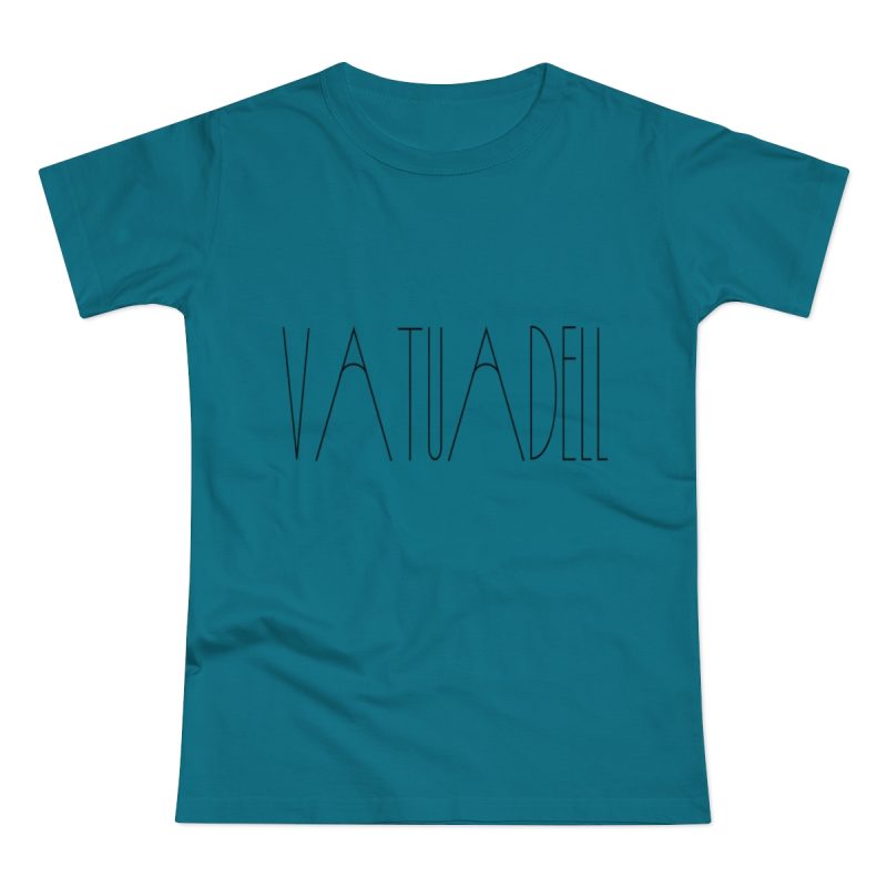 Camiseta mujer punto liso - Azul diva - Camiseta «Vatuadell estirat»