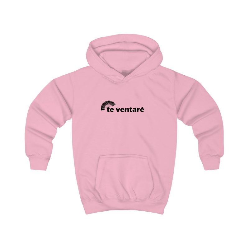 Sudadera con capucha infantil - Rosa bebe - Camiseta «Te ventaré, ventall»