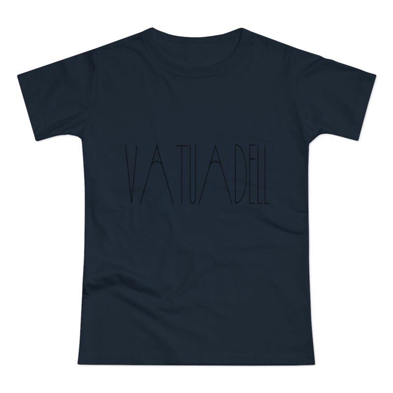 Camiseta mujer punto liso - Azul marino - Camiseta «Vatuadell estirat»