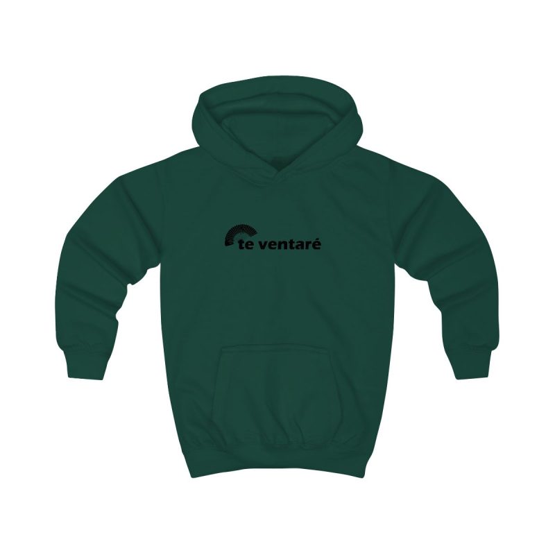 Sudadera con capucha infantil - Verde botella - Camiseta «Te ventaré, ventall»