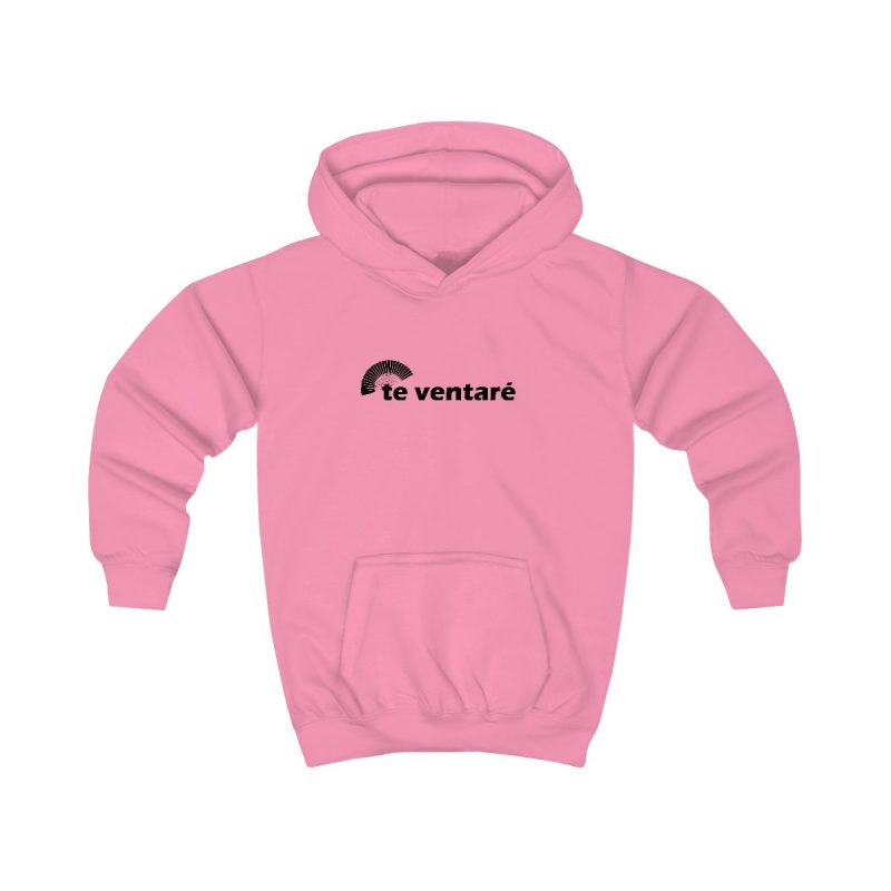 Sudadera con capucha infantil - Rosa algodon de azucar - Camiseta «Te ventaré, ventall»