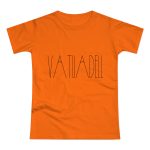 Camiseta mujer punto liso - Naranja - Camiseta «Vatuadell estirat» Camiseta mujer punto liso - Naranja - Camiseta «Vatuadell estirat»