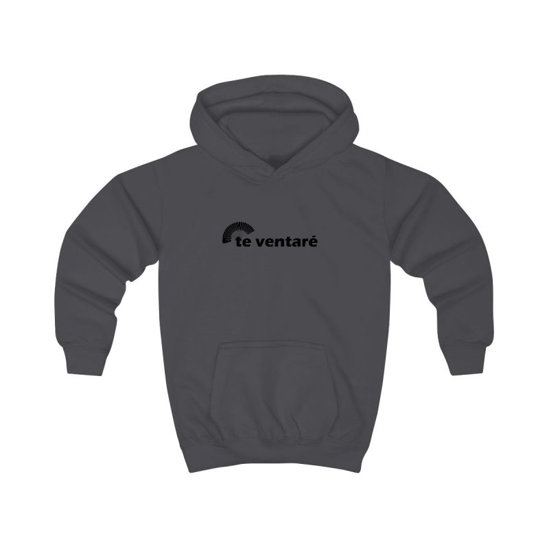 Sudadera con capucha infantil - Gris marengo - Camiseta «Te ventaré, ventall»