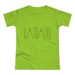 Camiseta mujer punto liso - Verde orquidea - Camiseta «Vatuadell estirat» Camiseta mujer punto liso - Verde orquidea - Camiseta «Vatuadell estirat»