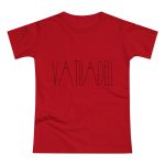 Camiseta mujer punto liso - Rojo - Camiseta «Vatuadell estirat» Camiseta mujer punto liso - Rojo - Camiseta «Vatuadell estirat»