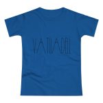 Camiseta mujer punto liso - Azul royal intenso - Camiseta «Vatuadell estirat» Camiseta mujer punto liso - Azul royal intenso - Camiseta «Vatuadell estirat»