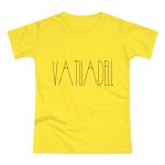 Camiseta mujer punto liso - Amarillo solar - Camiseta «Vatuadell estirat» Camiseta mujer punto liso - Amarillo solar - Camiseta «Vatuadell estirat»