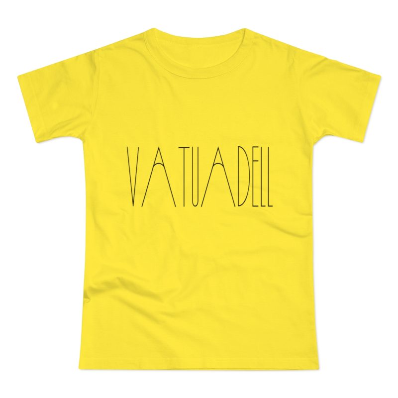 Camiseta mujer punto liso - Amarillo solar - Camiseta «Vatuadell estirat»