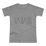 Camiseta mujer punto liso - Gris deportivo jaspeado - Camiseta «Vatuadell estirat» Camiseta mujer punto liso - Gris deportivo jaspeado - Camiseta «Vatuadell estirat»