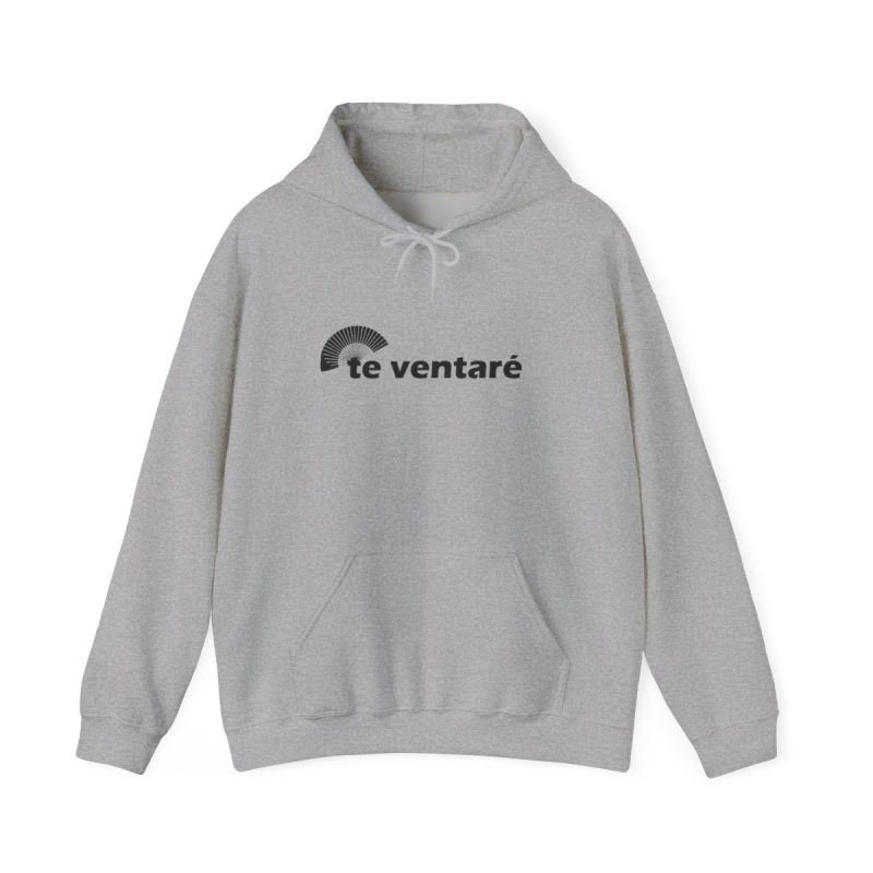 Sudadera con capucha - Gris deportivo - Camiseta «Te ventaré, ventall»