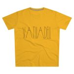 Camiseta hombre corte moderno - Amarillo girasol - Camiseta «Vatuadell estirat» Camiseta hombre corte moderno - Amarillo girasol - Camiseta «Vatuadell estirat»