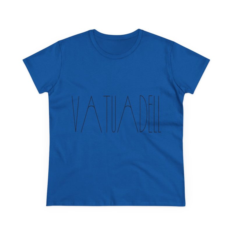 Camiseta mujer algodon medio - Azul royal - Camiseta «Vatuadell estirat»