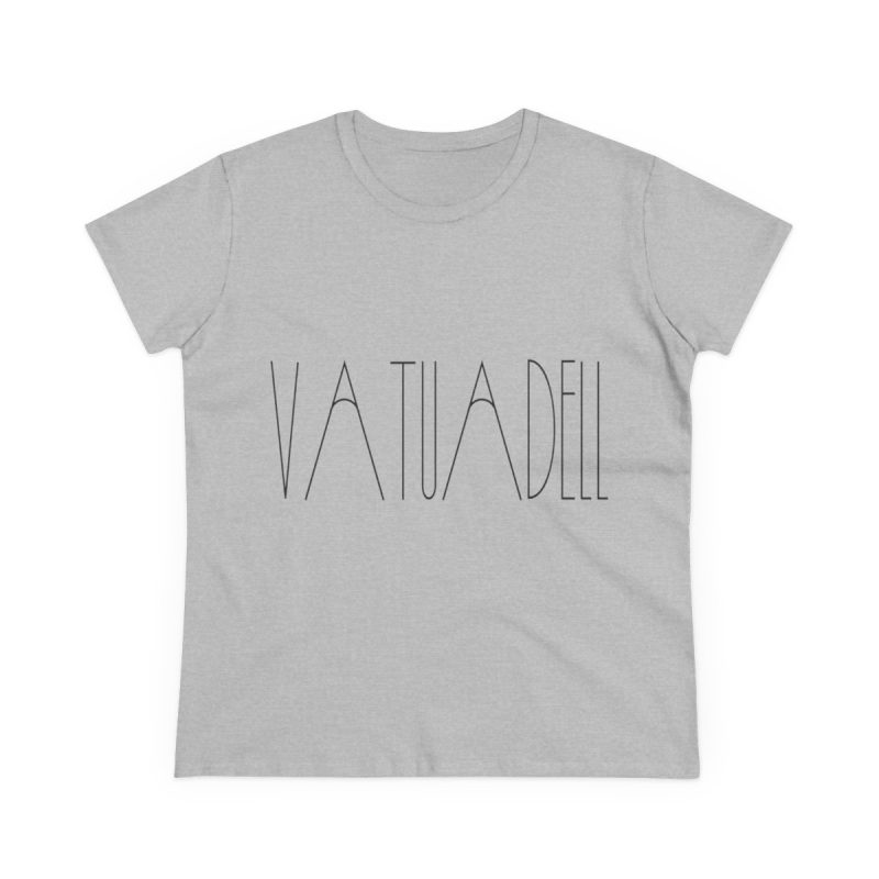 Camiseta mujer algodon medio - Gris deportivo - Camiseta «Vatuadell estirat»