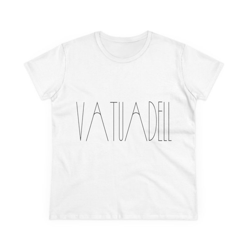 Camiseta mujer algodon medio - Blanco - Camiseta «Vatuadell estirat»