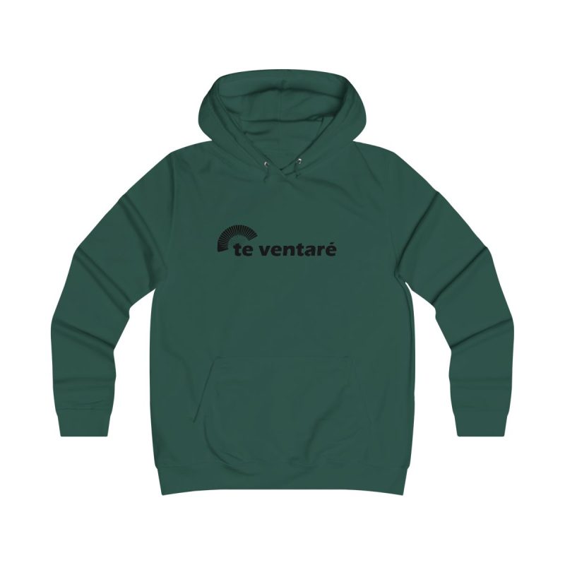 Sudadera universitaria mujer - Verde botella - Camiseta «Te ventaré, ventall»