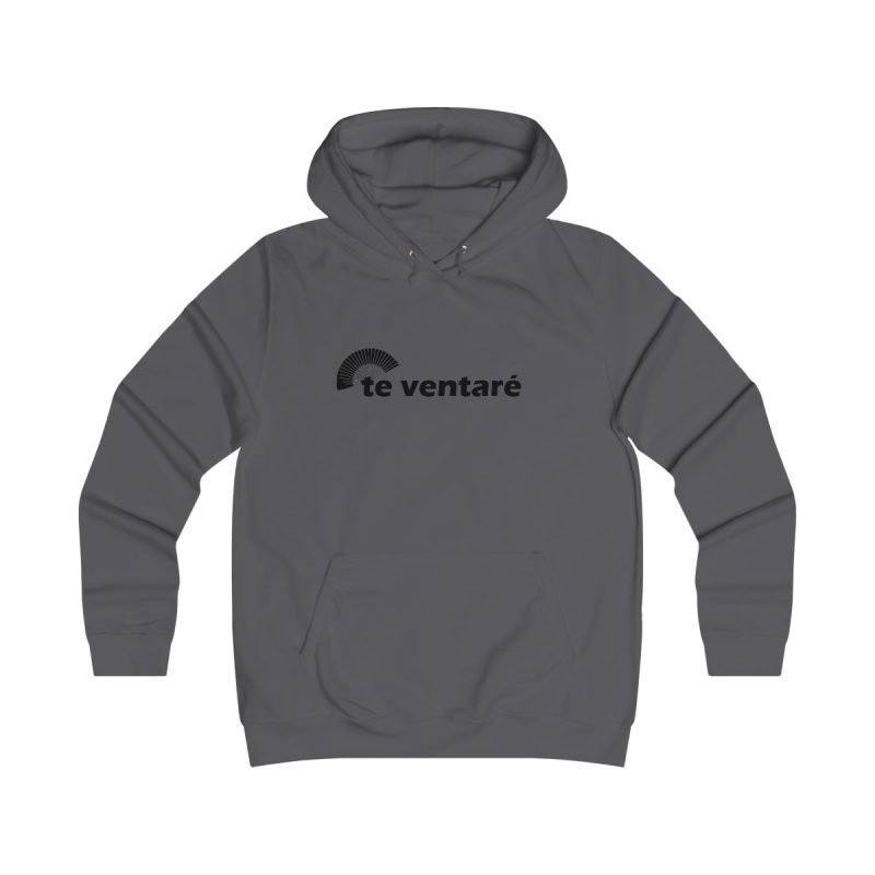 Sudadera universitaria mujer - Gris marengo - Camiseta «Te ventaré, ventall»