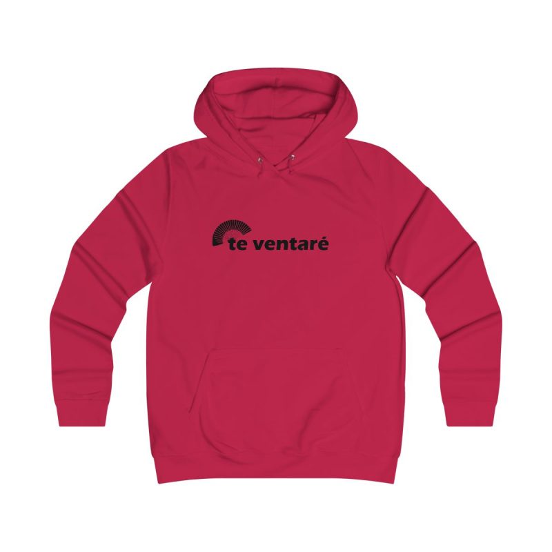 Sudadera universitaria mujer - Rojo fuego - Camiseta «Te ventaré, ventall»