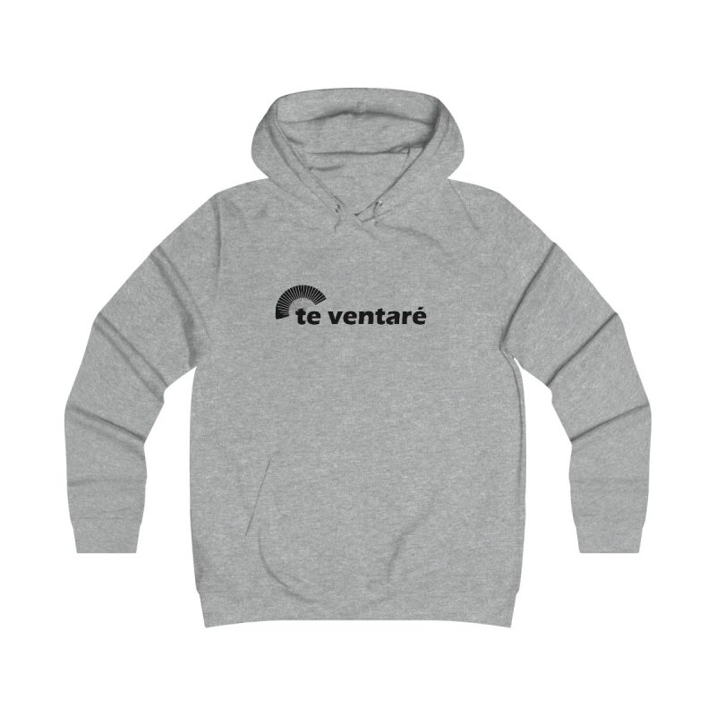 Sudadera universitaria mujer - Gris jaspeado claro - Camiseta «Te ventaré, ventall»