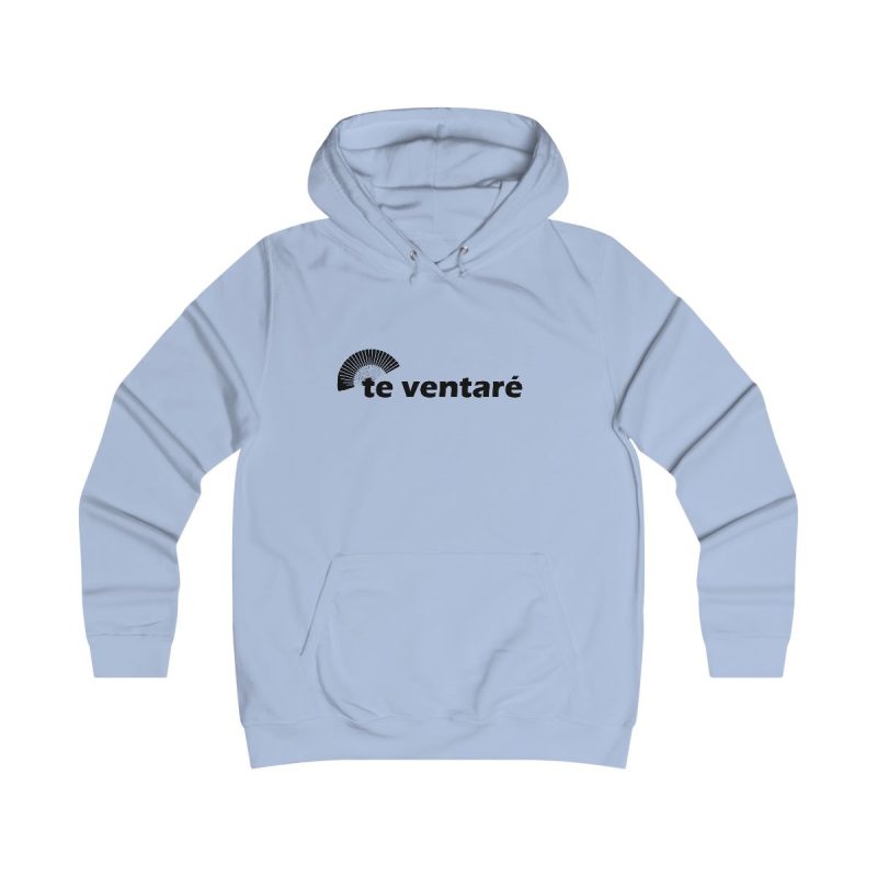 Sudadera universitaria mujer - Azul cielo - Camiseta «Te ventaré, ventall»