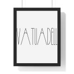 Poster enmarcado vertical - Negro - Camiseta «Vatuadell estirat»