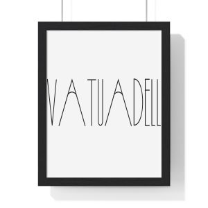 Poster enmarcado vertical - Negro - Camiseta «Vatuadell estirat»