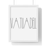 Poster enmarcado vertical - Blanco - Camiseta «Vatuadell estirat»