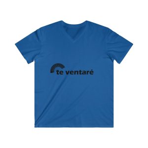Camiseta hombre entallada cuello de pico - Azul royal - Camiseta «Te ventaré, ventall»