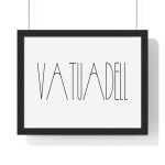 Poster enmarcado horizontal - Negro - Camiseta «Vatuadell estirat»