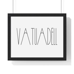 Poster enmarcado horizontal - Negro - Camiseta «Vatuadell estirat»